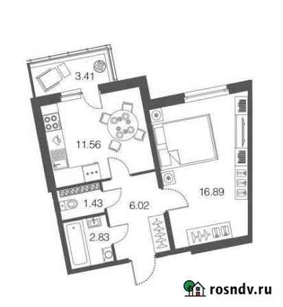 1-комнатная квартира, 38.7 м², 4/4 эт. на продажу в Токсово Токсово