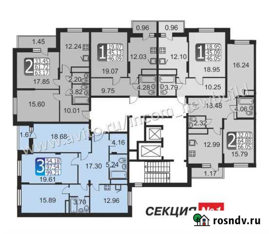 3-комнатная квартира, 99.2 м², 2/9 эт. на продажу в Апрелевке Апрелевка - изображение 1