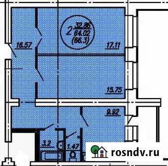 2-комнатная квартира, 66.3 м², 8/12 эт. на продажу в Брянске Брянск - изображение 1