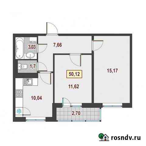 2-комнатная квартира, 50.3 м², 2/16 эт. на продажу в Кудрово Кудрово