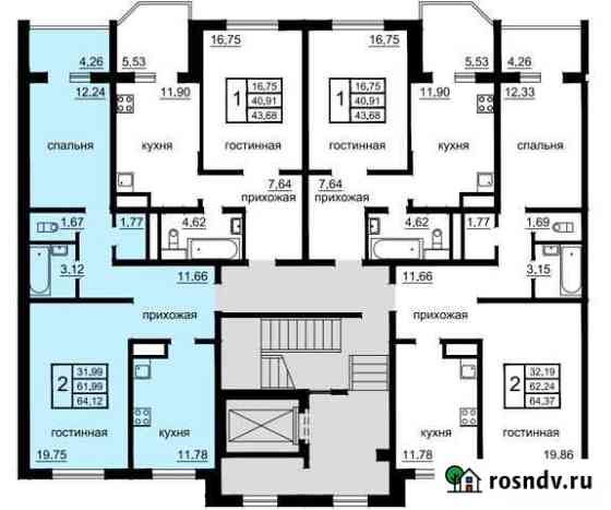 2-комнатная квартира, 64.1 м², 2/10 эт. на продажу в Калуге Калуга