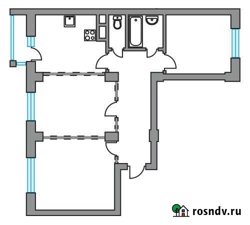 3-комнатная квартира, 66.7 м², 2/23 эт. на продажу в Долгопрудном Долгопрудный - изображение 1