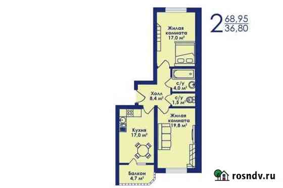 2-комнатная квартира, 69 м², 6/17 эт. на продажу в Котельниках Котельники