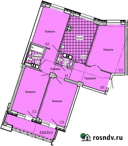 4-комнатная квартира, 110.8 м², 7/15 эт. на продажу в Ижевске Ижевск - изображение 1