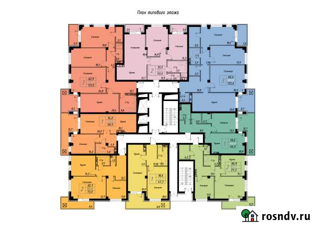 2-комнатная квартира, 67.3 м², 7/12 эт. на продажу в Нальчике Нальчик - изображение 1