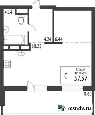 1-комнатная квартира, 37.4 м², 5/17 эт. на продажу в Брянске Брянск