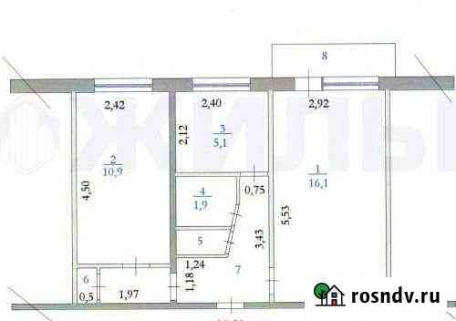 2-комнатная квартира, 51.5 м², 3/5 эт. в аренду на длительный срок в Нефтеюганске Нефтеюганск