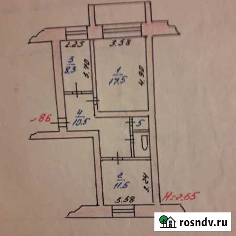 2-комнатная квартира, 54 м², 4/5 эт. на продажу в Кинешме Кинешма - изображение 1