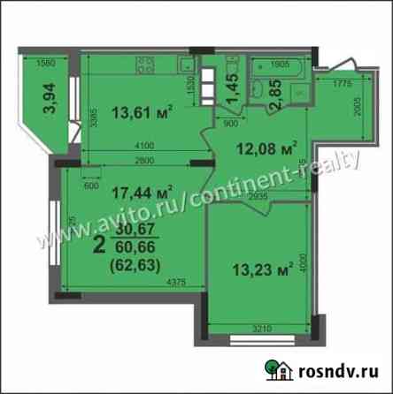 2-комнатная квартира, 62.6 м², 15/17 эт. на продажу в Коврове Ковров