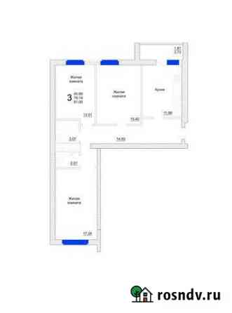 3-комнатная квартира, 81.1 м², 4/10 эт. на продажу в Самаре Самара