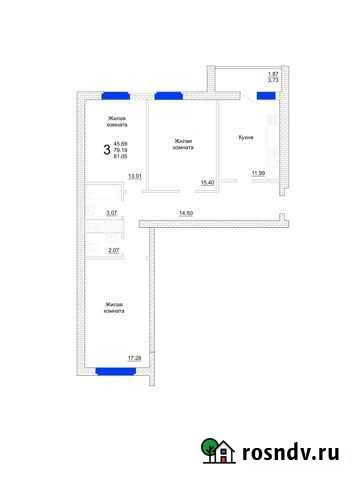 3-комнатная квартира, 81.1 м², 4/10 эт. на продажу в Самаре Самара - изображение 1