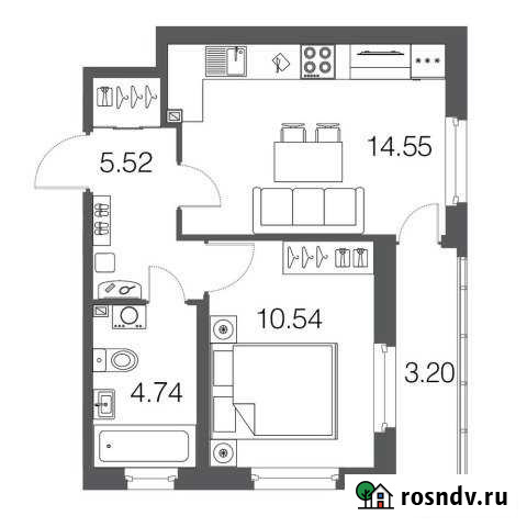 1-комнатная квартира, 35.4 м², 2/4 эт. на продажу в Токсово Токсово - изображение 1