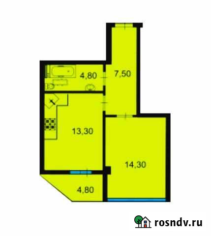 1-комнатная квартира, 38.5 м², 4/5 эт. на продажу в Геленджике Геленджик - изображение 1
