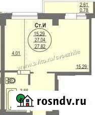 Квартира-студия, 27.8 м², 10/16 эт. на продажу в Барнауле Барнаул - изображение 1