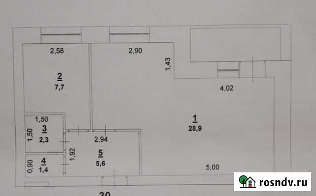 1-комнатная квартира, 46 м², 2/3 эт. на продажу в Гидроторфе Гидроторф - изображение 1