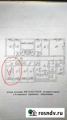 Комната 14 м² в 2-ком. кв., 1/3 эт. на продажу в Россоши Россошь - изображение 1