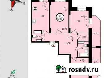 3-комнатная квартира, 88.8 м², 9/17 эт. на продажу во Владимире Владимир - изображение 1