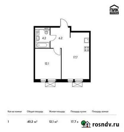 1-комнатная квартира, 40.1 м², 10/12 эт. на продажу в Зеленограде Зеленоград