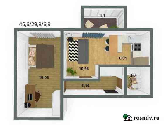 2-комнатная квартира, 46.6 м², 7/9 эт. на продажу в Петрозаводске Петрозаводск