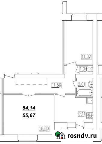 2-комнатная квартира, 57.7 м², 4/5 эт. на продажу в Комсомольском Республики Мордовия Комсомольский - изображение 1