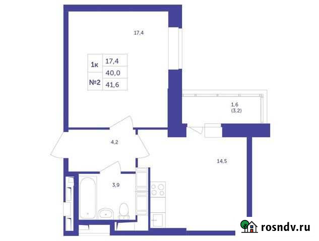 1-комнатная квартира, 41.6 м², 12/25 эт. на продажу в Красногорске Московской области Красногорск - изображение 1