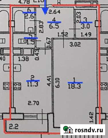 1-комнатная квартира, 42.9 м², 1/9 эт. на продажу в Гатчине Гатчина - изображение 1