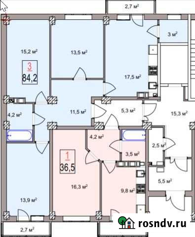 3-комнатная квартира, 84 м², 3/8 эт. на продажу в Афипском Афипский - изображение 1