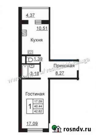 1-комнатная квартира, 42.6 м², 3/10 эт. на продажу в Калуге Калуга