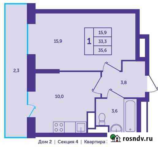 1-комнатная квартира, 35.6 м², 10/12 эт. на продажу в Красногорске Московской области Красногорск