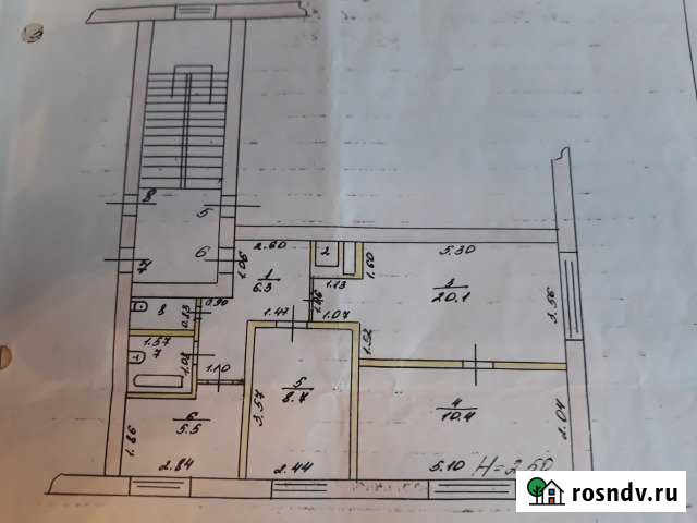 3-комнатная квартира, 55.4 м², 2/2 эт. на продажу в Рудне Волгоградской области Рудня - изображение 1