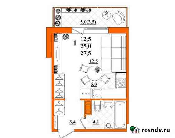 Квартира-студия, 27.5 м², 8/10 эт. на продажу в Первоуральске Первоуральск