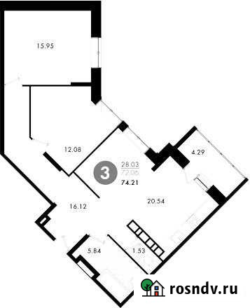 2-комнатная квартира, 73 м², 11/14 эт. на продажу в Брянске Брянск - изображение 1