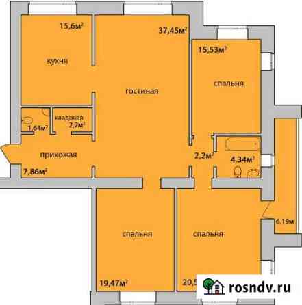 4-комнатная квартира, 131.6 м², 4/15 эт. на продажу в Тюмени Тюмень
