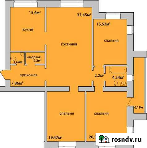 4-комнатная квартира, 131.6 м², 4/15 эт. на продажу в Тюмени Тюмень - изображение 1