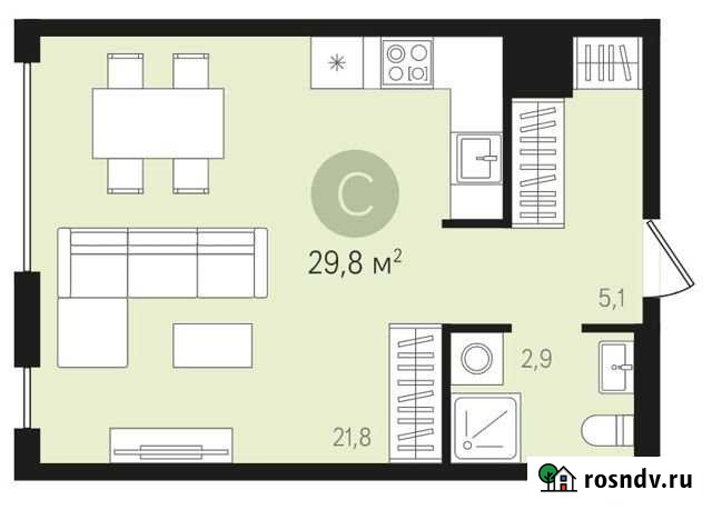 Квартира-студия, 32 м², 5/10 эт. на продажу в Екатеринбурге Екатеринбург - изображение 1