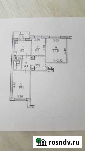 3-комнатная квартира, 64 м², 3/5 эт. на продажу в Биробиджане Биробиджан - изображение 1