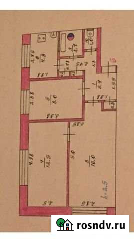 3-комнатная квартира, 51.3 м², 2/2 эт. на продажу в Любытино Любытино - изображение 1