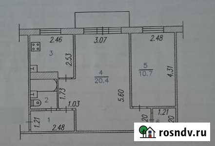 2-комнатная квартира, 43.9 м², 3/5 эт. на продажу в Новочебоксарске Новочебоксарск - изображение 1