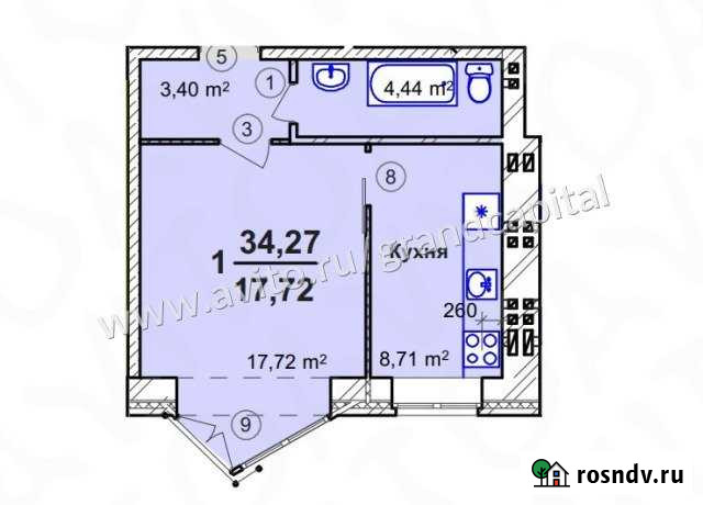 1-комнатная квартира, 34 м², 2/6 эт. на продажу в Ульяновске Ульяновск - изображение 1