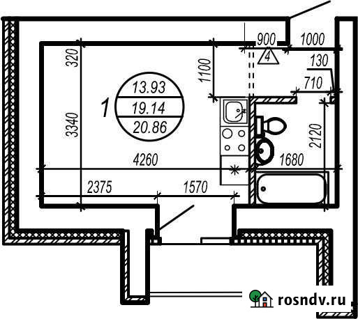 1-комнатная квартира, 20.9 м², 5/9 эт. на продажу в Хабаровске Хабаровск - изображение 1