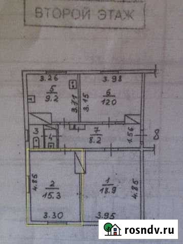 Комната 15 м² в 3-ком. кв., 2/2 эт. в аренду на длительный срок в Вологде Вологда - изображение 1