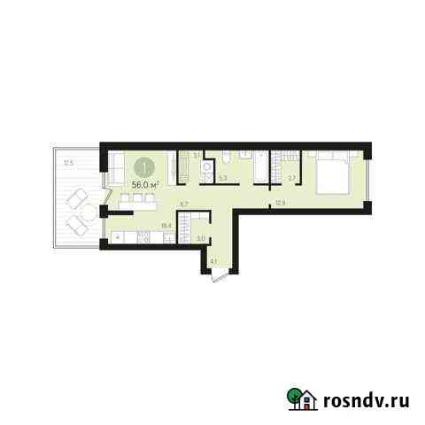 1-комнатная квартира, 56 м², 1/8 эт. на продажу в Сургуте Ханты-Мансийского АО Сургут