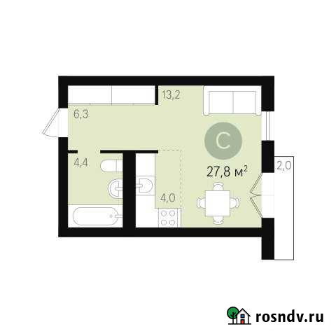 Квартира-студия, 27.8 м², 9/9 эт. на продажу в Новосибирске Новосибирск - изображение 1