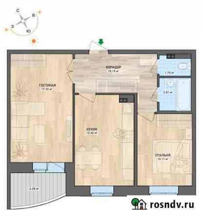 2-комнатная квартира, 55.8 м², 1/10 эт. на продажу в Каменске-Уральском Каменск-Уральский