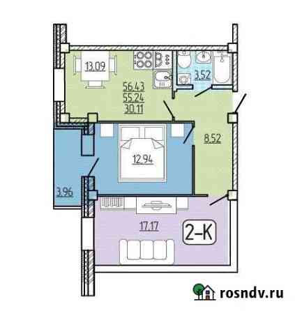 2-комнатная квартира, 56.4 м², 4/9 эт. на продажу в Улан-Удэ Улан-Удэ