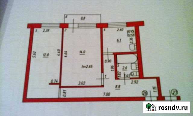 2-комнатная квартира, 44.3 м², 3/4 эт. на продажу в Сызрани Сызрань - изображение 1