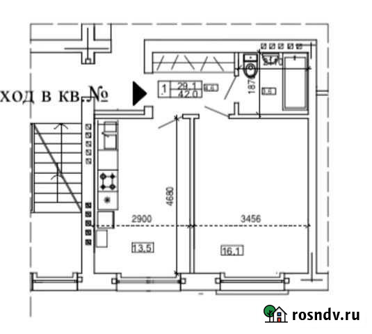 1-комнатная квартира, 40 м², 1/5 эт. на продажу во Владикавказе Владикавказ - изображение 1