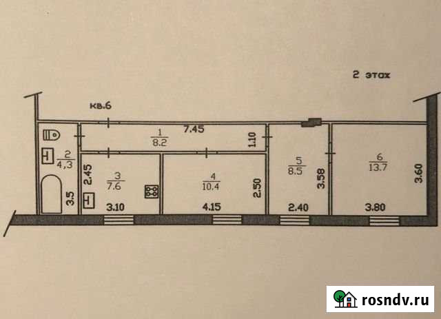 3-комнатная квартира, 53 м², 2/3 эт. на продажу в Выборге Выборг - изображение 1