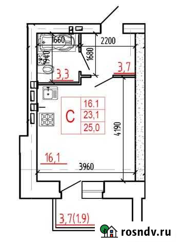Квартира-студия, 25 м², 4/10 эт. на продажу в Череповце Череповец - изображение 1