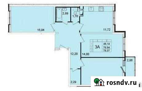 3-комнатная квартира, 76.9 м², 2/12 эт. на продажу в Янино-1 Янино-1 - изображение 1